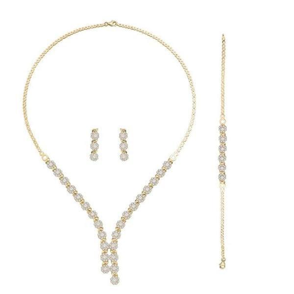 14 Ayar Çiçekli Salkımlı Set 25.00 Gram - Image 1