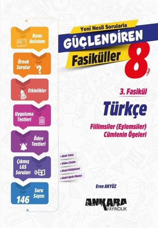 8. Sınıf Türkçe Güçlendiren 3. Fasikül - Ankara Yayıncılık - Image 1