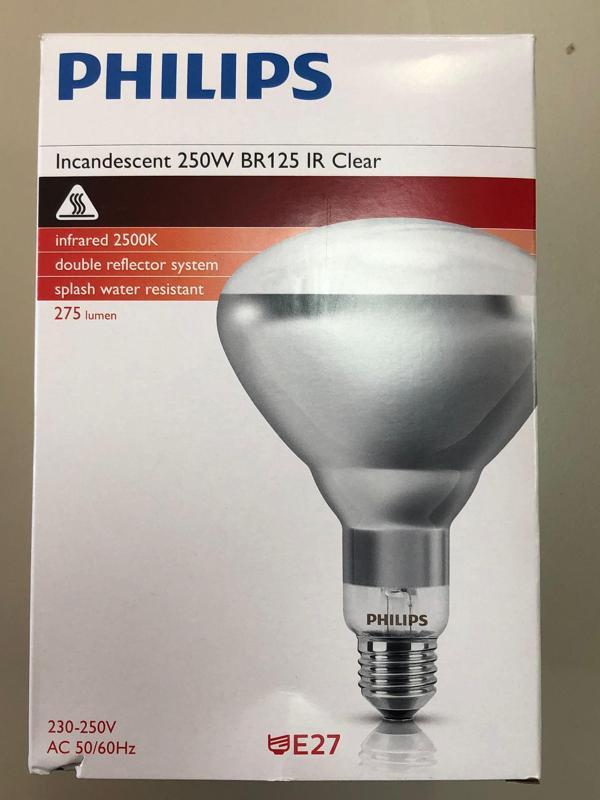 PHİLİPS 250W E27 İNFRARED ŞEFAF  ISI VEREN LAMBA - Image 1