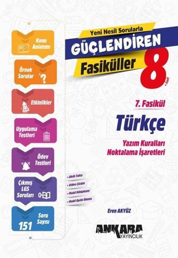 8. Sınıf Türkçe Güçlendiren 7. Fasikül - Ankara Yayıncılık - Image 1