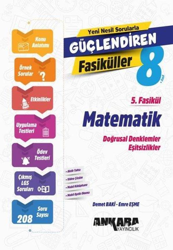 8. Sınıf Matematik Güçlendiren 5. Fasikül - Ankara Yayıncılık - Image 1