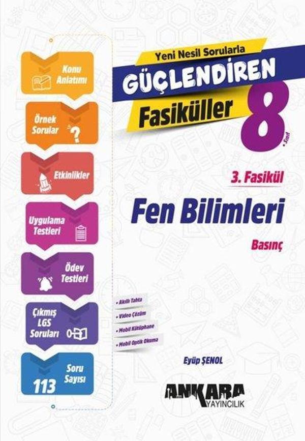 8. Sınıf Fen Bilimleri Güçlendiren 3. Fasikül - Ankara Yayıncılık - Image 1