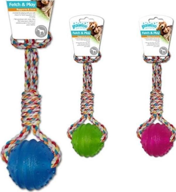 Pawise İp Tutma Saplı Diş İpi Köpek Oyuncağı 34 cm - Image 1