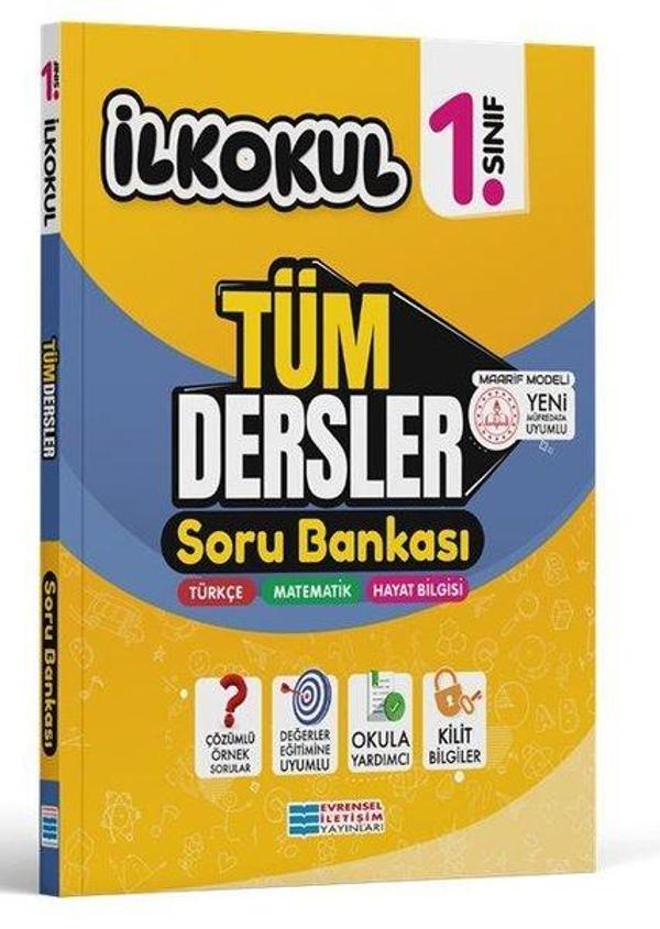 İlkokul 1. Sınıf Tüm Dersler Soru Bankası - Evrensel İletişim Yayınları - Image 1
