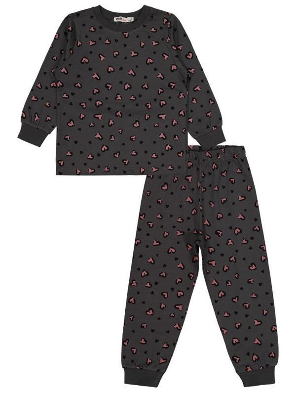 Civil Girls Leopar 2-5 Yaş Pijama Takımı - Gri3-4 Yaş - Image 1