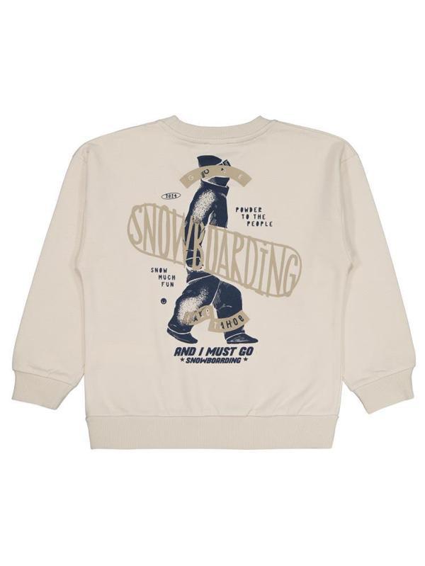 Civil Boys Snowboarding Baskılı 6-9 Yaş Sweatshirt - Bej7-8 Yaş - Image 1