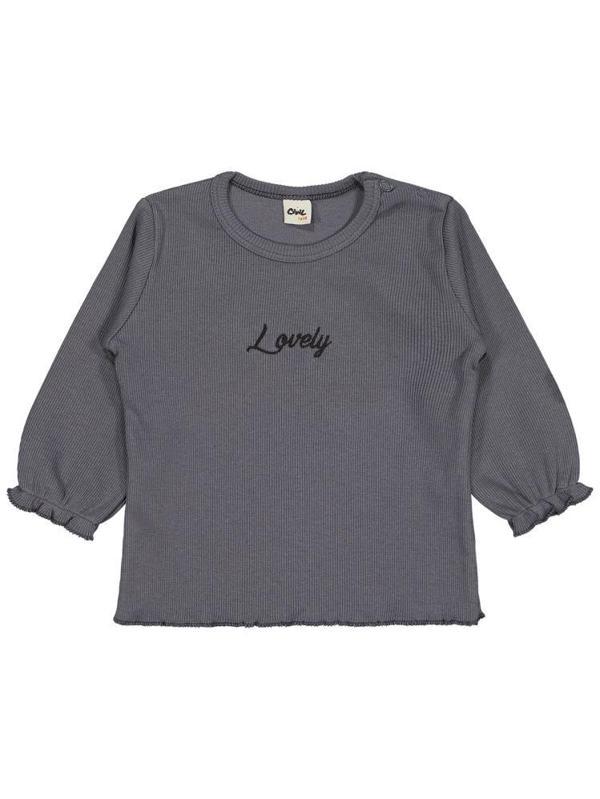 Civil Baby Lovely Nakışlı 6-18 Ay Sweatshirt - Gri12-18 Ay - Image 1