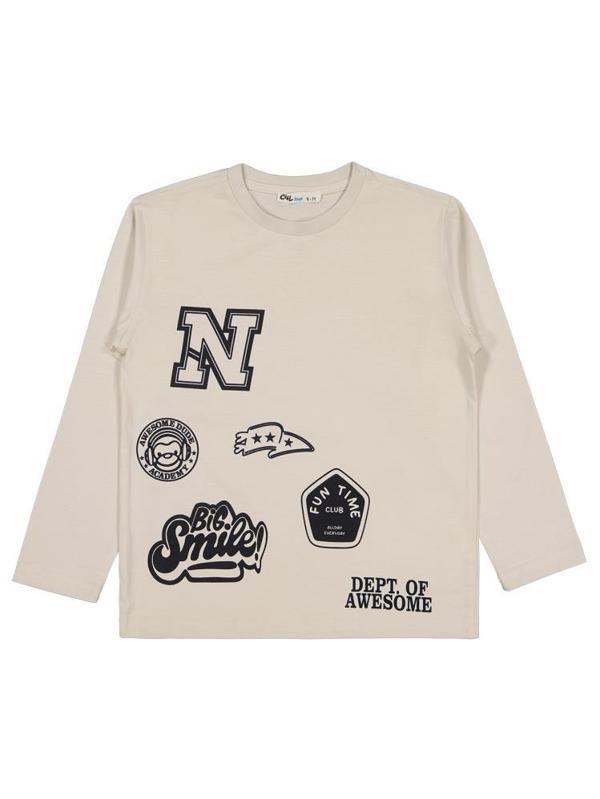 Civil Boys N Dept Of Baskılı 6-9 Yaş Sweatshirt - Bej7-8 Yaş - Image 1