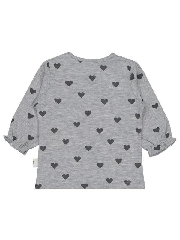 Civil Baby Kalp Baskılı 6-18 Ay Sweatshirt - Gri6-9 Ay - Image 1