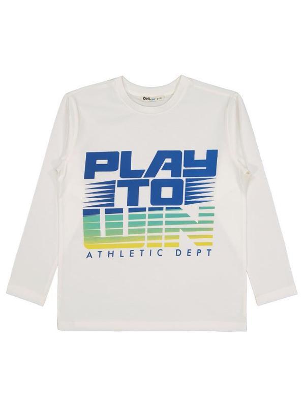 Civil Boys Play To Wın Baskılı 6-9 Yaş Sweatshirt - Ekru6-7 Yaş - Image 1