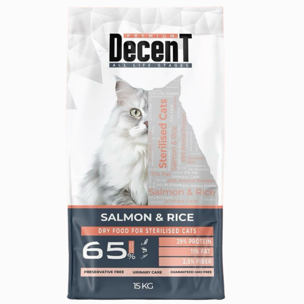 Decent Sterilised Urinary Care Balıklı ve Pirinçli Kısırlaştırılmış Kedi Maması 15 Kg - Image 1