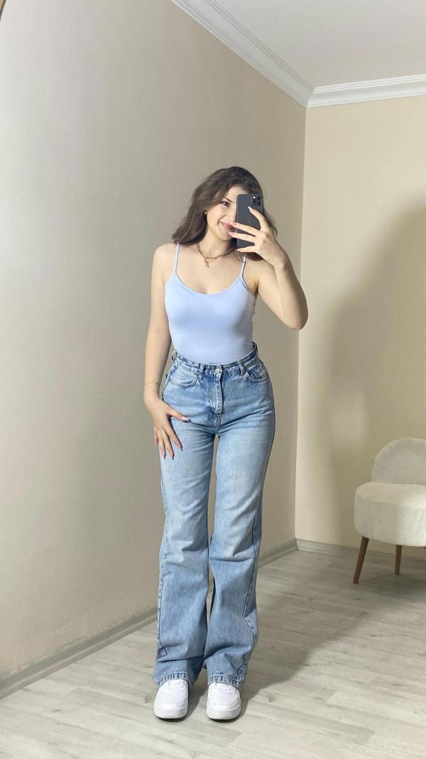 İnce Askılı Basic Atlet – Bebe Mavisi - Image 1