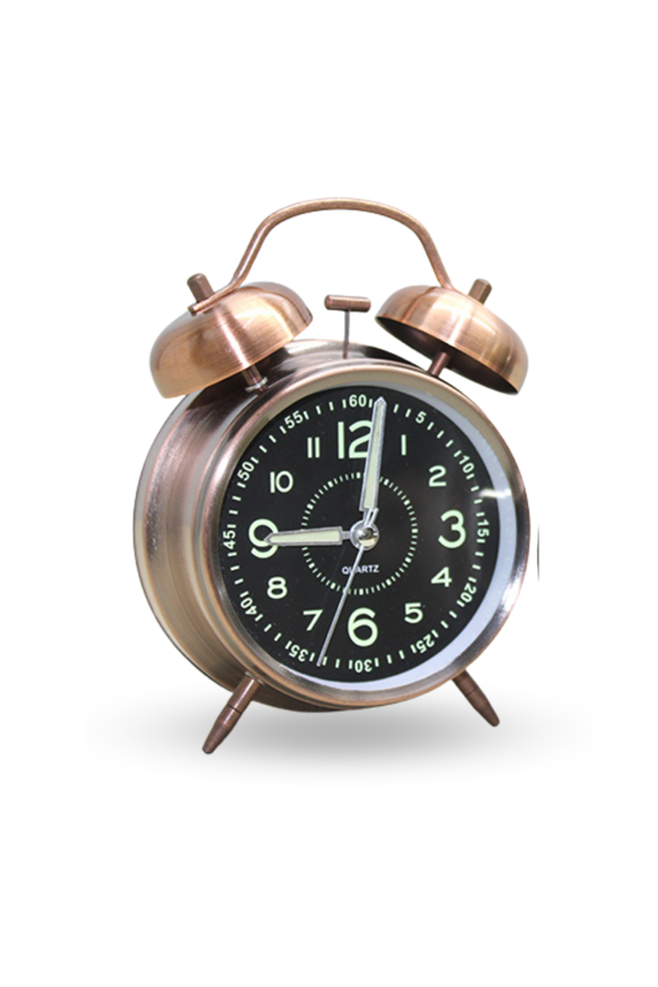 Büro Ev Ofis Hediyesi için 17X11CM Metal Siyah Kadranlı Masaüstü Çalar Saat - Image 1