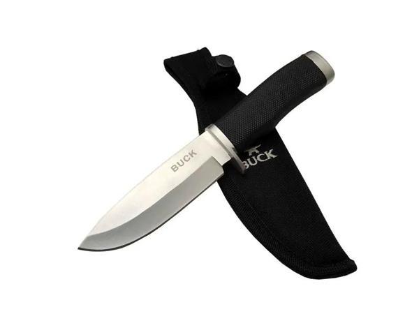 Buck 7-7 Siyah Av / Outdoor Bıçak 22cm - Siyah Sap, Kılıflı - Image 1