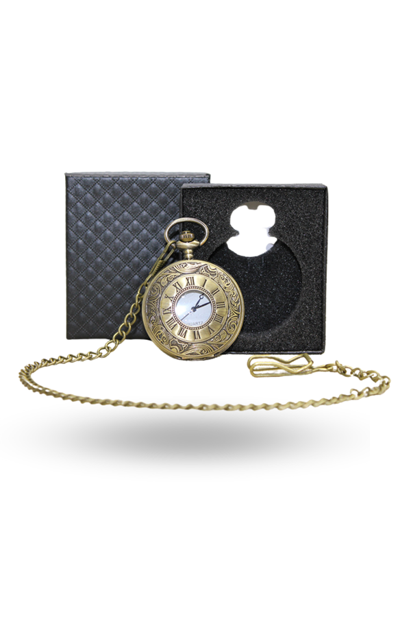 Büro Ev Ofis Hediyesi için Kutulu Antik Roma Rakam Stil Köstekli Saat - Image 1