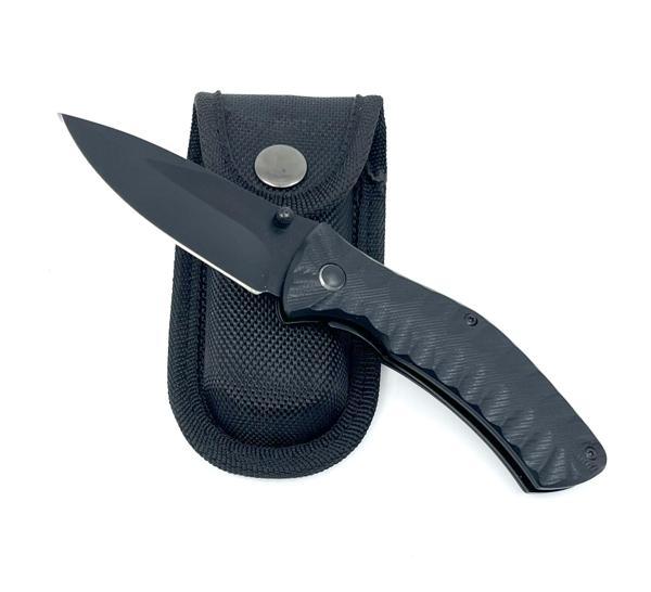 Metal EDC Çakı Siyah - Taşıma Kılıfıyla Birlikte - Image 1
