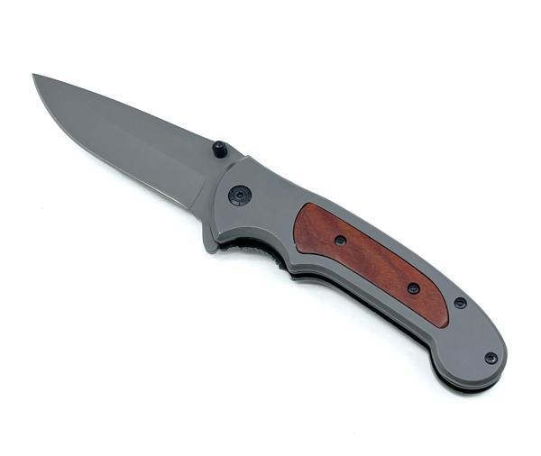 Katlanır Çakı Ahşap Grip - Antrasit - Image 1