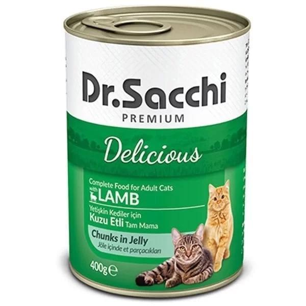 Dr.Sacchi Kuzu Etli Yetişkin Konserve Kedi Maması 400 Gr - Image 1