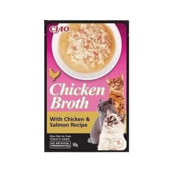Inaba Ciao Chicken Broth Tavuk Sulu ve Somonlu Kedi Çorbası 50 Gr - Image 1