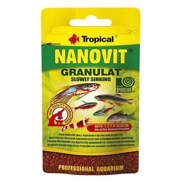 Tropical Nanovit Granulat Tropikal Balıkları için Granül Balık Yemi 10 Gr - Image 1