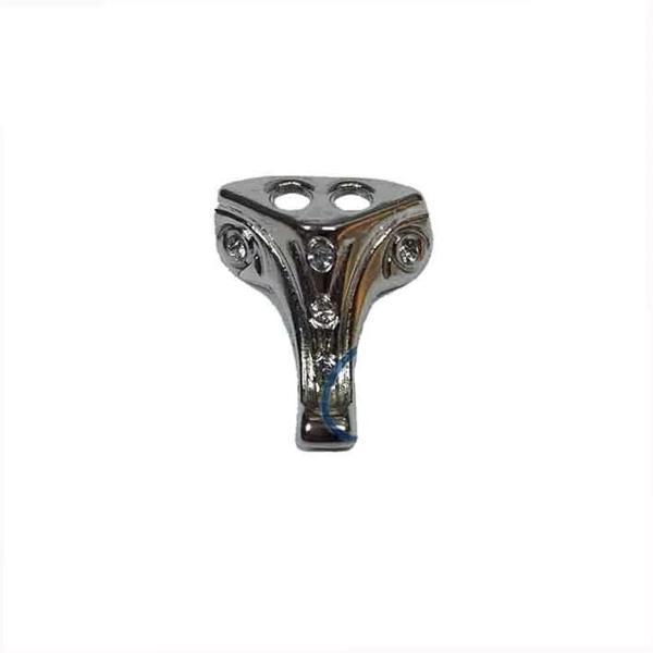 Moda Taşlı Ahşap Sandık Ayağı, Kutu Ayak 1,5 Cm - Nikel, 100 Adet - Image 1