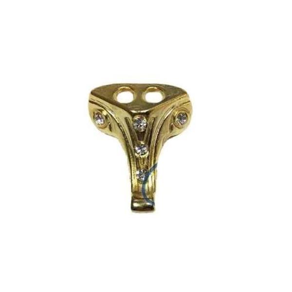 Moda Taşlı Ahşap Sandık Ayağı, Kutu Ayak 1,5 Cm - Sarı, 100 Adet - Image 1