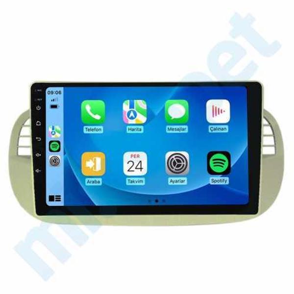 Maygo Fiat 500 / 500C Beyaz 2011-2015 8 Gb Ram 128 Gb Hafıza 9 İnç Android Auto Ve Carplay  - Image 1