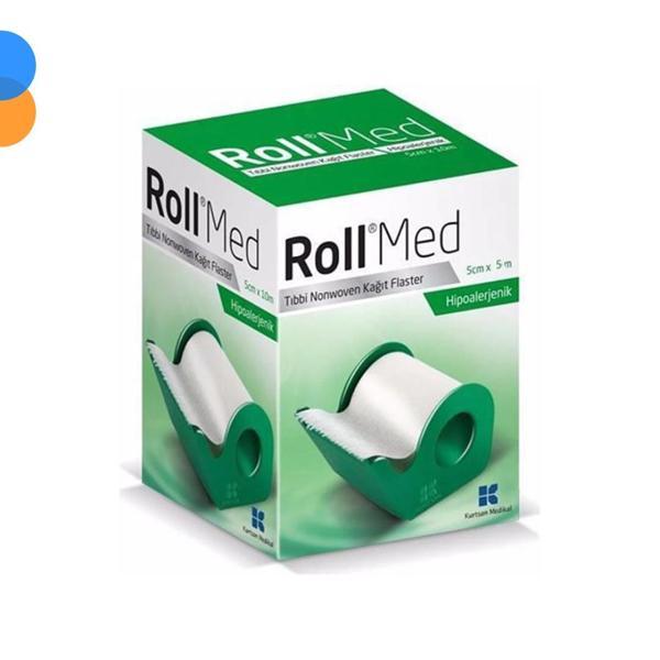 Roll Med Tıbbi Nonwoven Kağıt Flaster 5cm x 5m (Kesicili) - Image 1