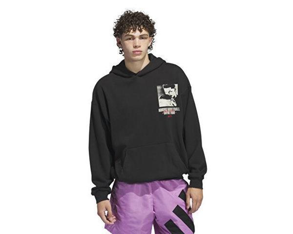 adidas Ae Gfx Hoody Erkek Basketbol Sweatshirts IY1592 Siyah - Image 1