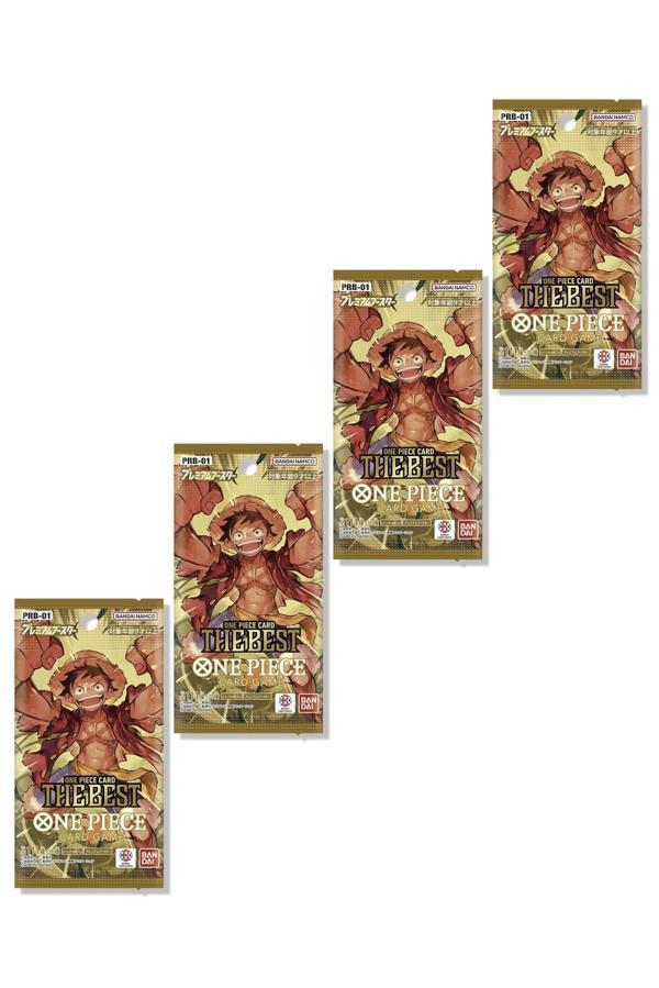4 Paket Bandai One Piece Card Game The Best Premium Booster PRB-01 40 Kart Japonca Toplam 40 Kart - Image 1