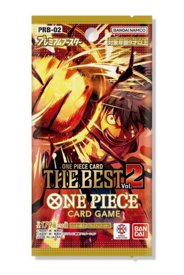 1 Paket Bandai One Piece Card Game The Best Premium Booster Pack PRB-02 Japonca – 10 Kart - Image 1