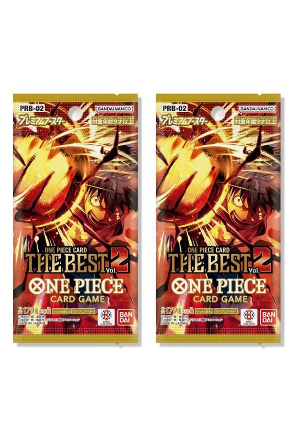 2 Paket Bandai One Piece Card Game The Best Premium Booster Pack PRB-02 Japonca – 20 Kart - Image 1