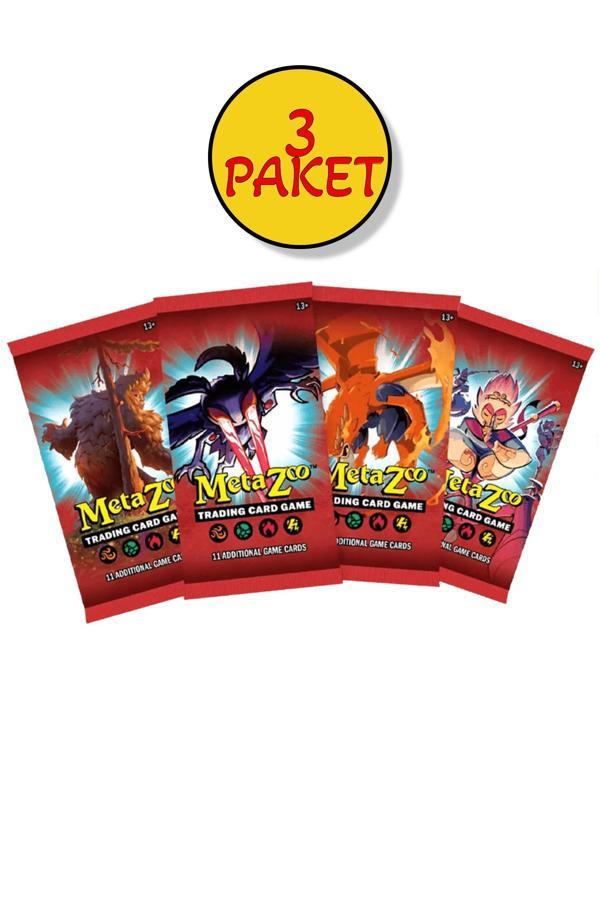 3 Paket MetaZoo 2025 TCG Base Set Koleksiyon Kartı Booster Pack 36 Kart - Image 1