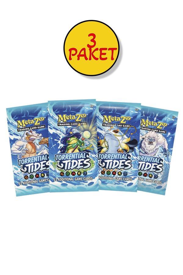 3 Paket MetaZoo Torrential Tides Koleksiyon Kartları Booster Pack 36 Kart - Image 1