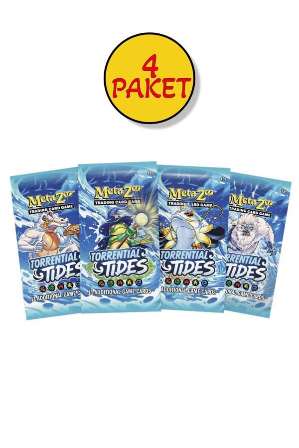 4 Paket MetaZoo Torrential Tides Koleksiyon Kartları Booster Pack 48 Kart - Image 1
