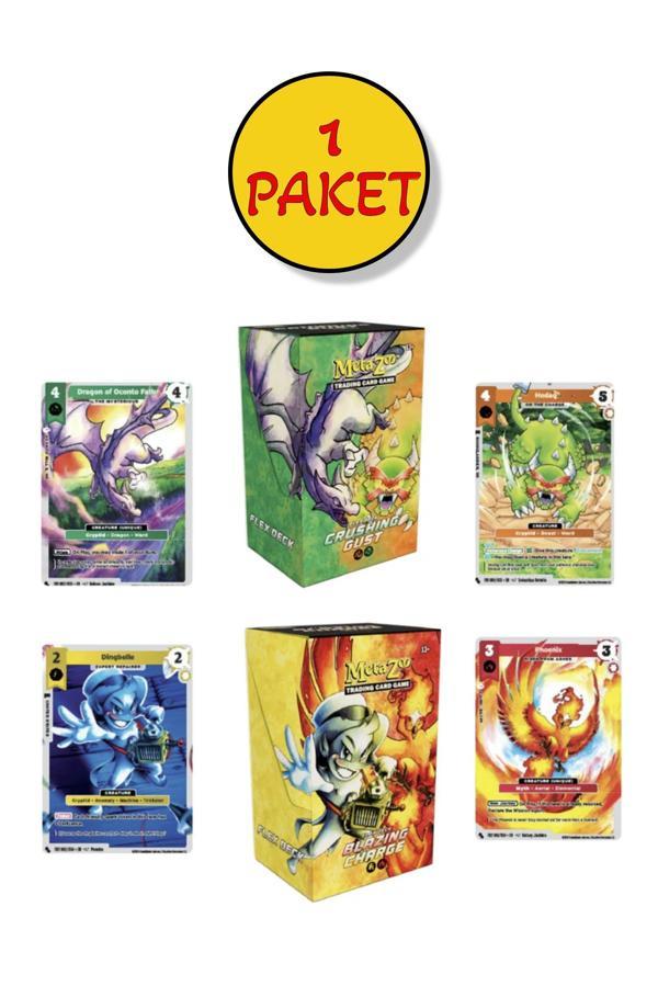 1 Paket MetaZoo Flex Deck Blazing Charge & Crushing Gust Koleksiyon Kartları 80 Kart - Image 1