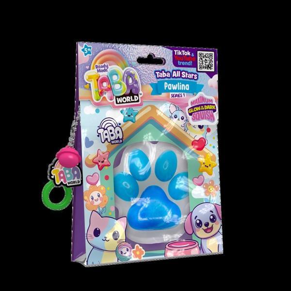 Taba World Pawlina Glow Paw İzli Squishy Oyuncak Seri 1 Pom Pomlu ve Anahtarlıklı - Image 1