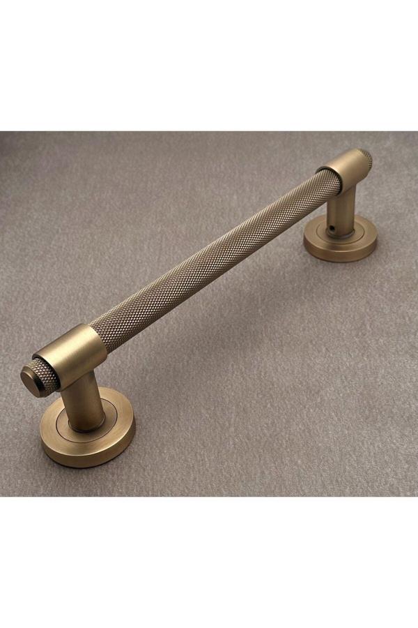 Punch Zamak A213 Mat Antik Sarı Çekme Kol Sürgülü Kapı Çekme Kolu 25 Cm 1 Adet - Image 1