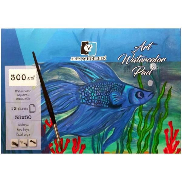 Supertrend Art Watercolour Pad Sulu Boya Defteri Blok 300 gr. 35x50 cm. 12 yaprak - Image 1