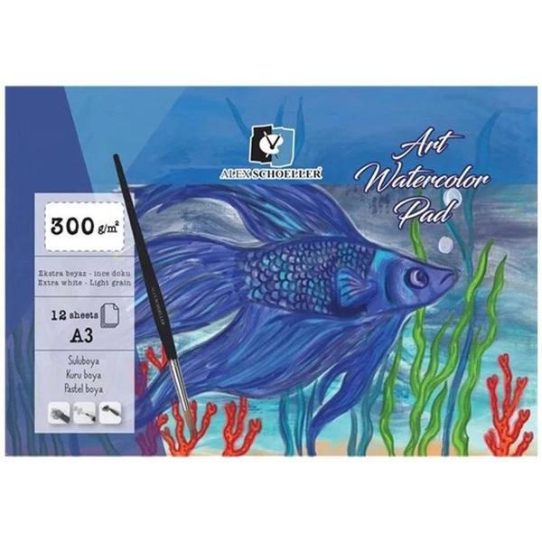 Supertrend Art Watercolour Pad Sulu Boya Defteri Blok 300 gr. A3 12 yaprak - Image 1