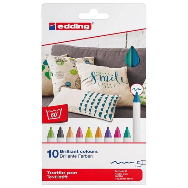 Supertrend 4600 Kumaş Tekstil Boyama Kalemi Seti 10 Renk FUN - Image 1