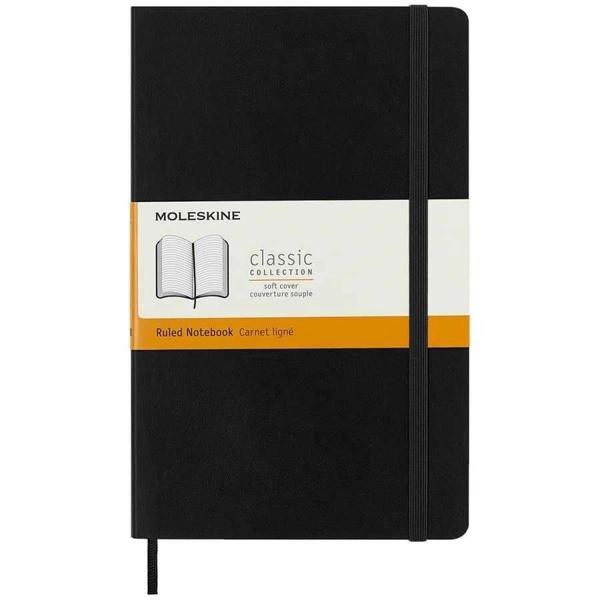 Supertrend Yumuşak Kapak Çizgili Defter L Boy 13x21 cm. 192 Sayfa Siyah - Image 1