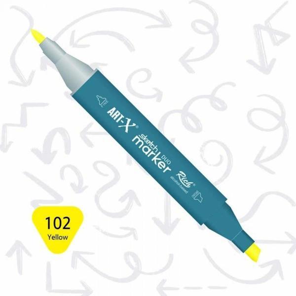 Supertrend Sketch Marker Duo Çift Uçlu Marker Kalem 102 Yellow - Image 1