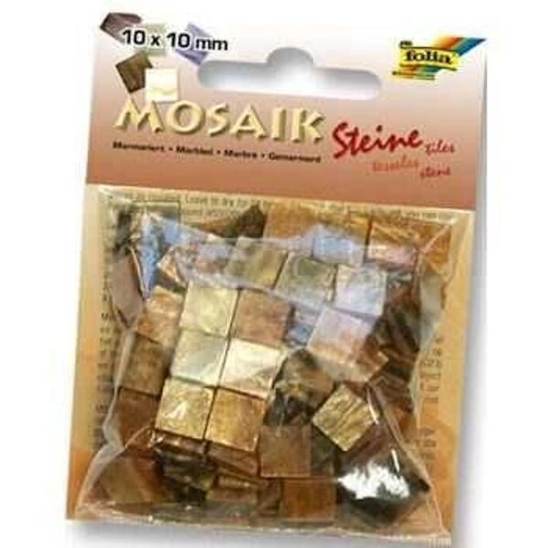Supertrend Mermer Desenli Mozaik Taşı 10x10 mm. 190 Adet KAHVERENGİ - Image 1