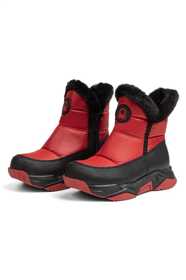 Benetton® | BN-70009 - Kırmızı Siyah - Çocuk Bot - Image 1