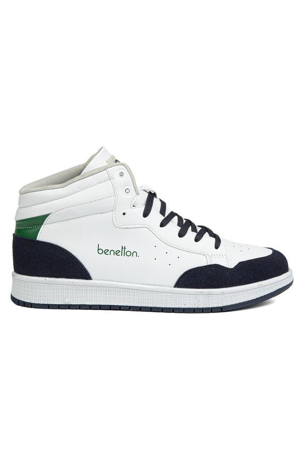 Benetton® | BN-30869 - 3471 Beyaz Lacivert - Erkek Spor Ayakkabı - Image 1