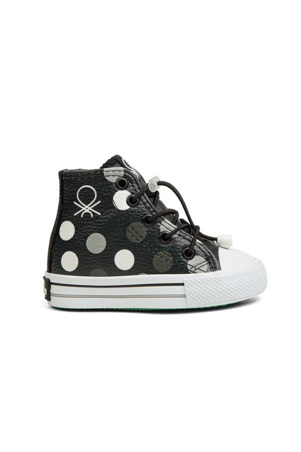Benetton® | BN-30808- 3394 Siyah Beyaz - Çocuk Spor Ayakkabı - Image 1