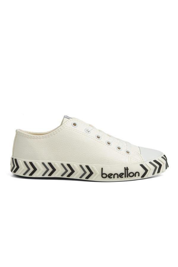 Benetton® | BN-30723 - 3374 Beyaz Gri - Kadın Spor Ayakkabı - Image 1