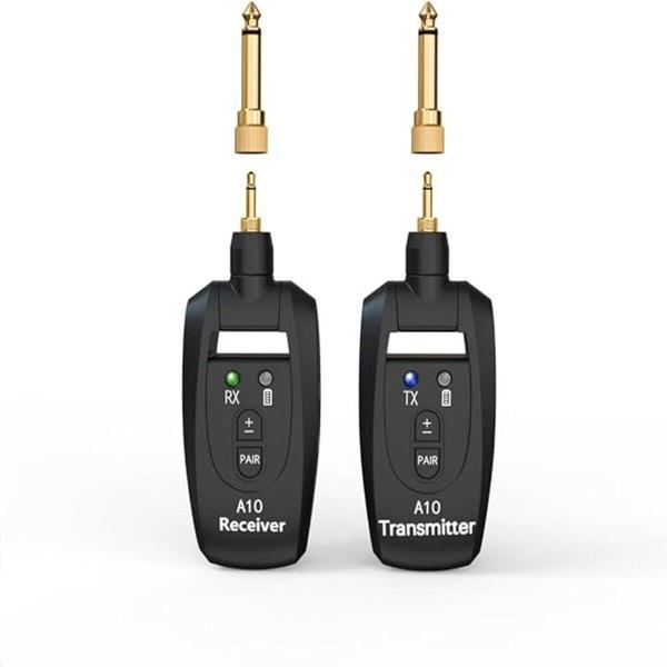 Anunnaki A10 Kablosuz Gitar Vericisi 2.4GHz 6,35mm ve 3,5mm Jak, 250 Derece Döner Fiş - Image 1