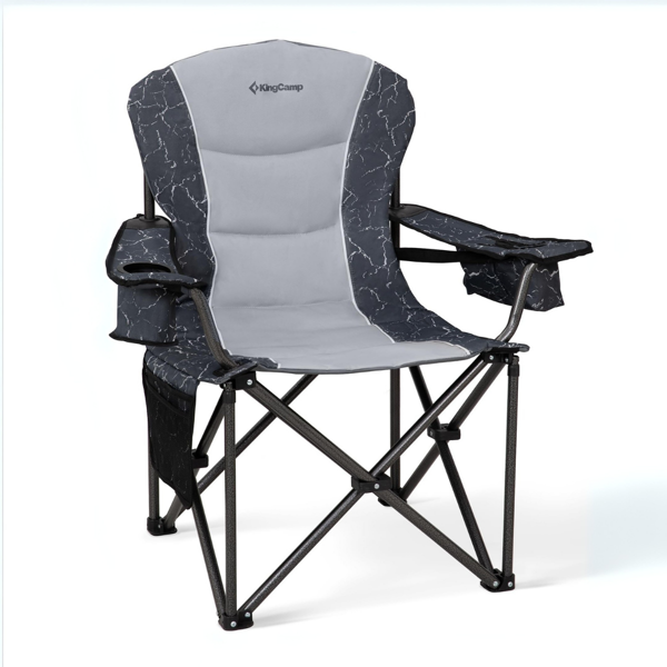 KingCamp Juniper Bel Destekli Ultra Konforlu XL Kamp Sandalyesi L.Grey - Image 1